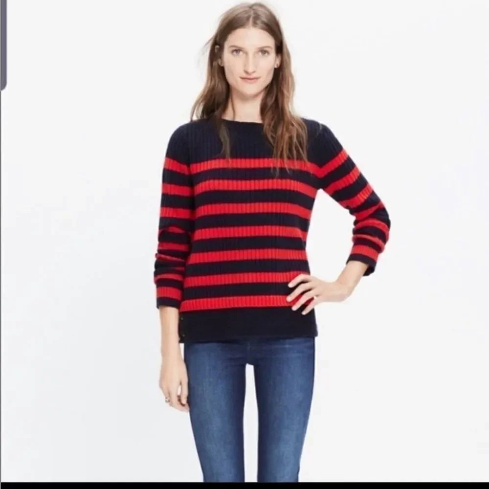 Madewell anchorlight striped blue&red sweater szM